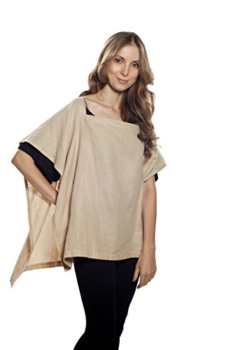Algopix Similar Product 10 - Poncho Baby Nursing Cover, Square Beige