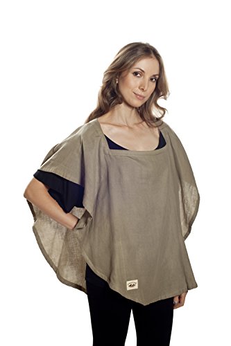 Algopix Similar Product 12 - Poncho Baby Nursing Cover, Oval Olive