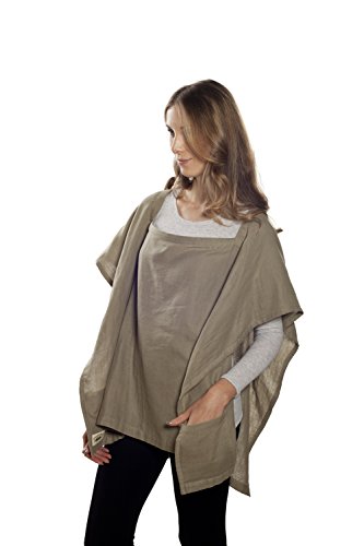 Algopix Similar Product 3 - Poncho Baby Nursing Cover, Square Olive