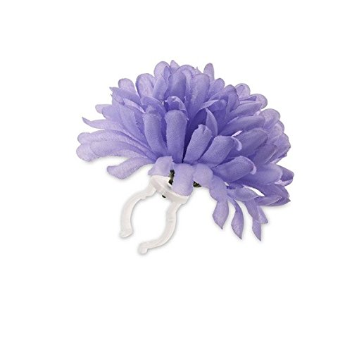 Algopix Similar Product 7 - Basil Dahlia Flower Clip On Handlebar