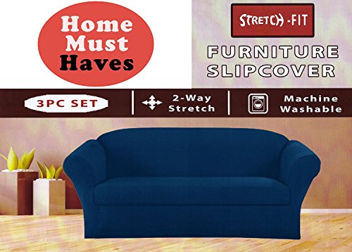 Algopix Similar Product 17 - STRETCH FORM FIT  3 Pc Slipcovers