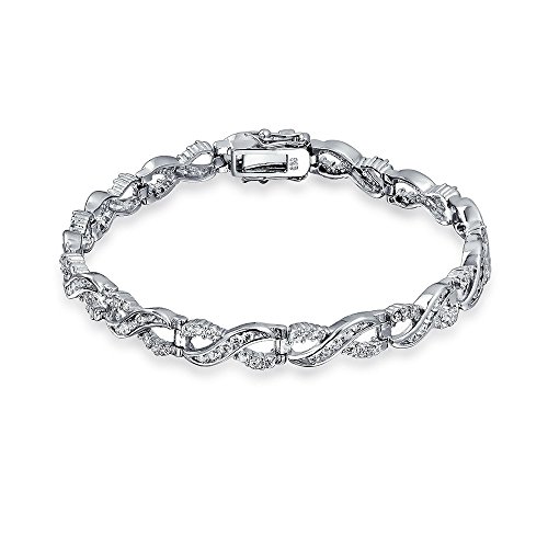 Algopix Similar Product 19 - Infinity Symbol CZ Link Love Tennis