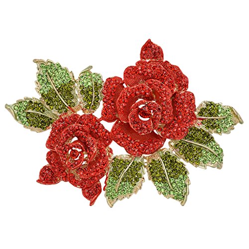 Algopix Similar Product 18 - EVER FAITH 6 Inch Rose Flower Red