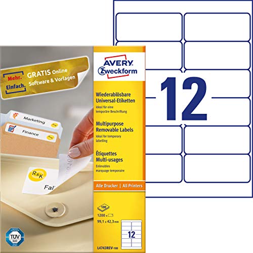 Algopix Similar Product 16 - Avery Zweckform L4743REV100 Universal