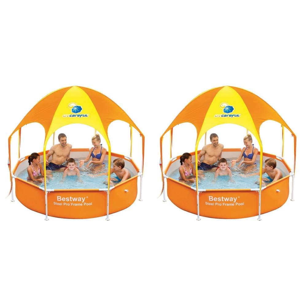 Algopix Similar Product 2 - H2OGO! Splash-in-Shade Play Pool Orange