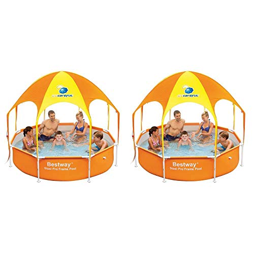 Algopix Similar Product 1 - H2OGO! Splash-in-Shade Play Pool Orange