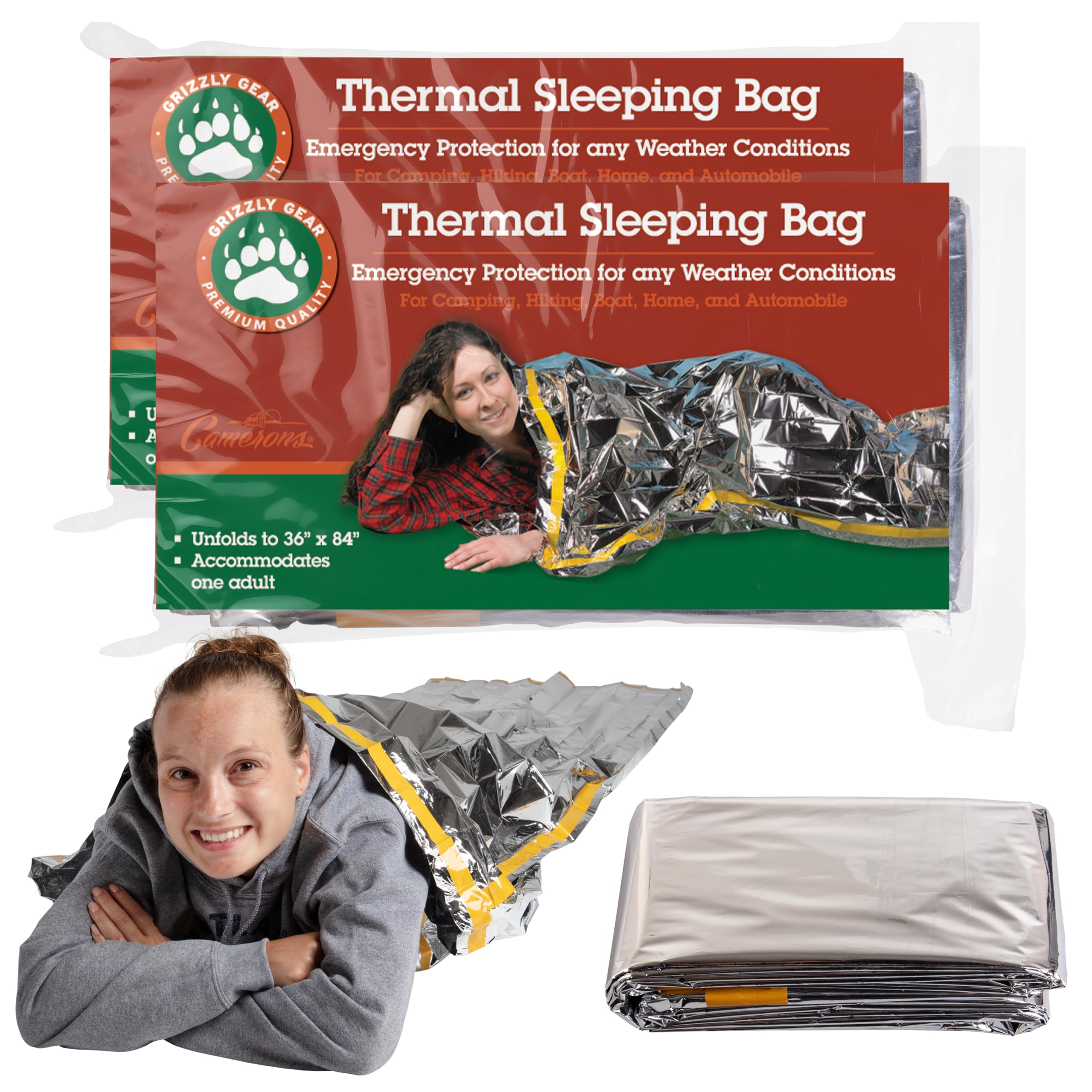 Algopix Similar Product 10 - Emergency Thermal Mylar Sleeping Bags 