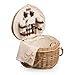Algopix Similar Product 1 - PICNIC TIME Heart Wicker Picnic Basket
