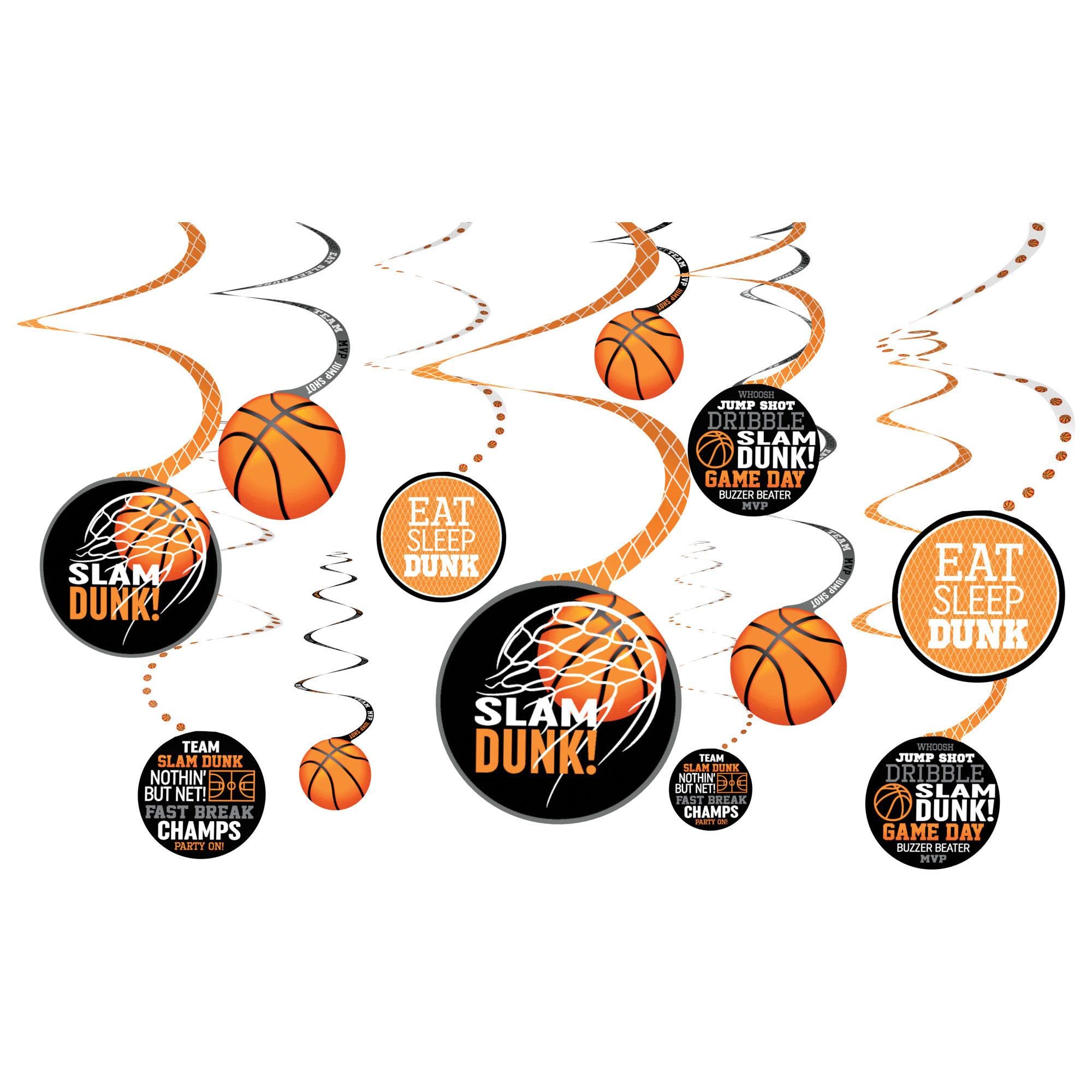 Algopix Similar Product 10 - Amscan Basketball Swirl Party