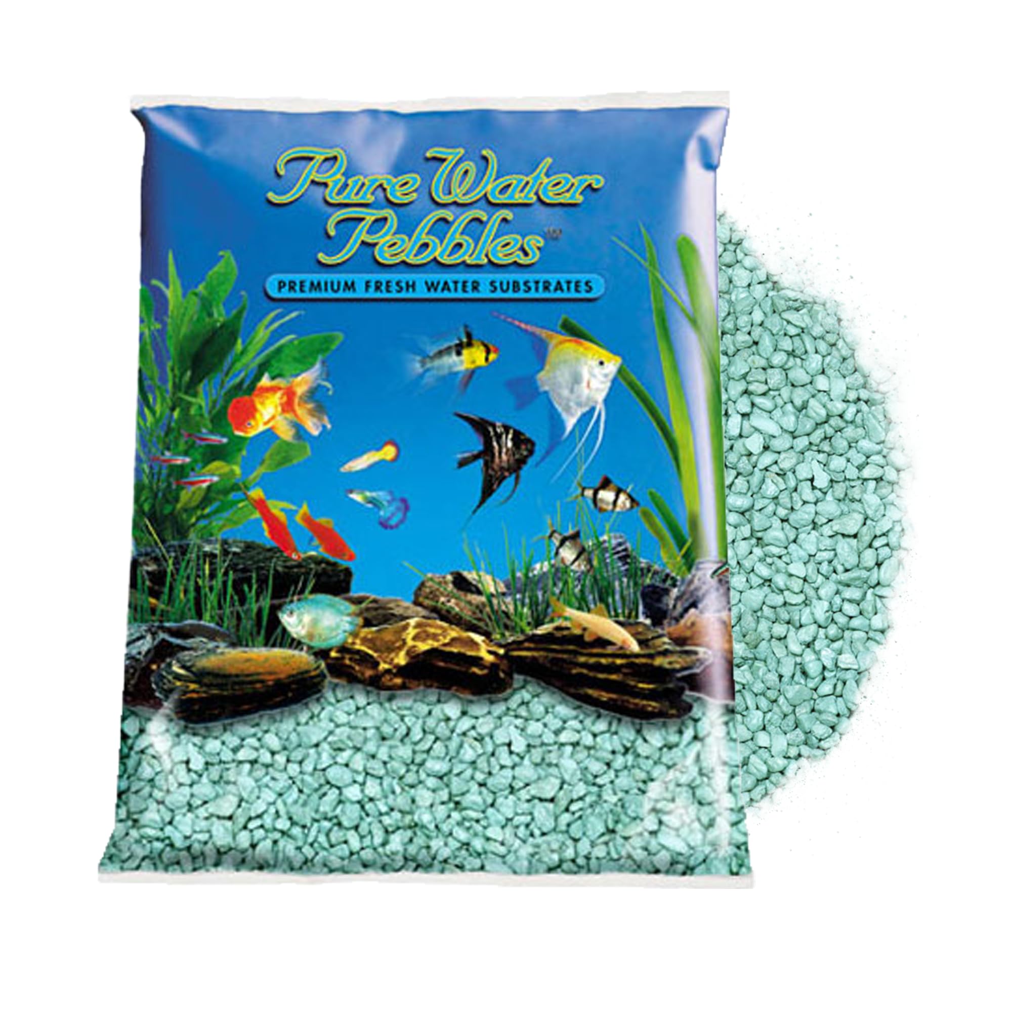 Algopix Similar Product 11 - Pure Water Pebbles Turquoise Aquarium