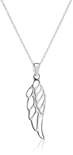 Algopix Similar Product 1 - Sterling Silver Angel Wing Drop Pendant