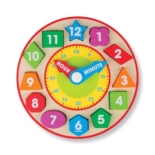 Algopix Similar Product 9 - Melissa  Doug Shape Sorting Clock 