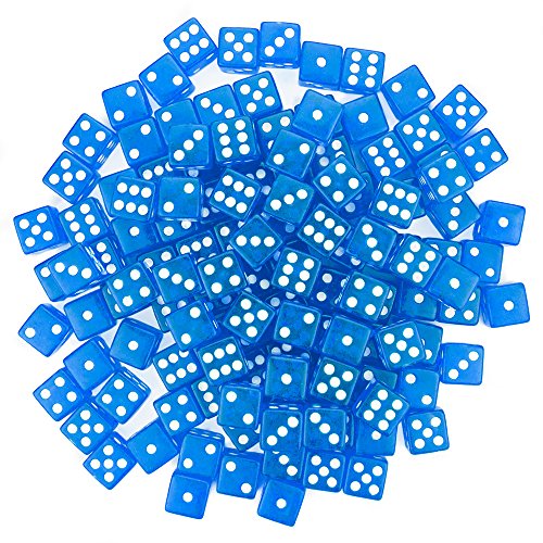 Algopix Similar Product 12 - Brybelly 100 Dice, 16mm, Blue
