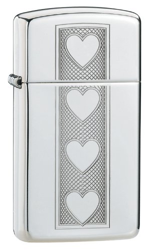 Algopix Similar Product 3 - Zippo High Polish Slim Hearts Lighter