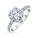 Algopix Similar Product 2 - 4CT Round Brilliant Solitaire AAA CZ