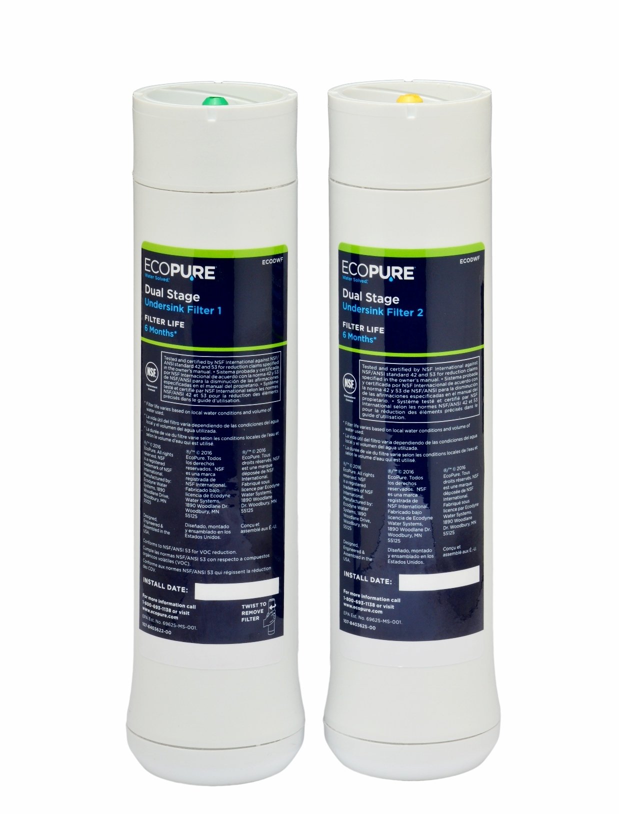 Algopix Similar Product 20 - EcoPure Dual Stage Under Sink
