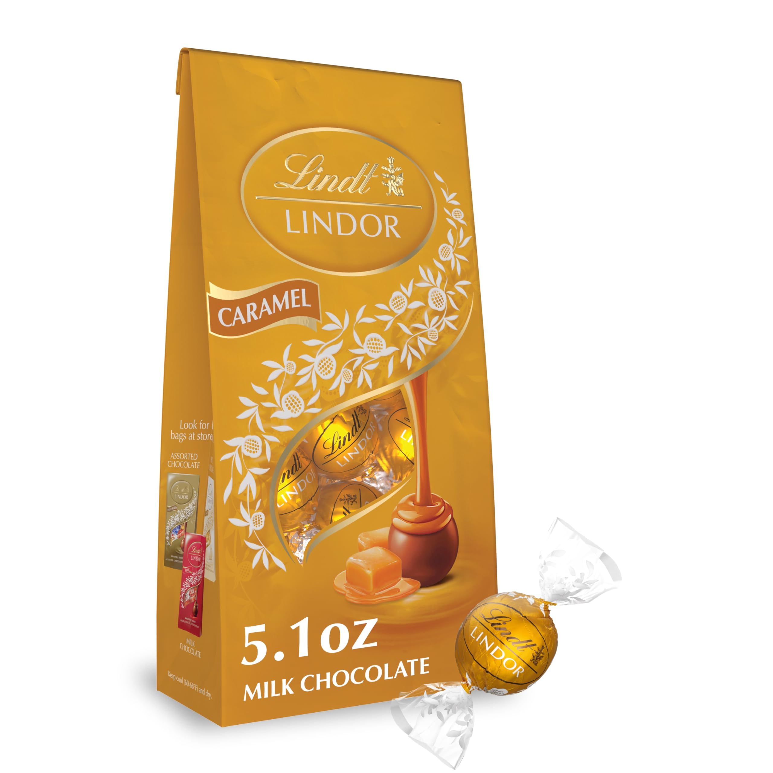 Algopix Similar Product 4 - Lindt LINDOR Caramel Milk Chocolate