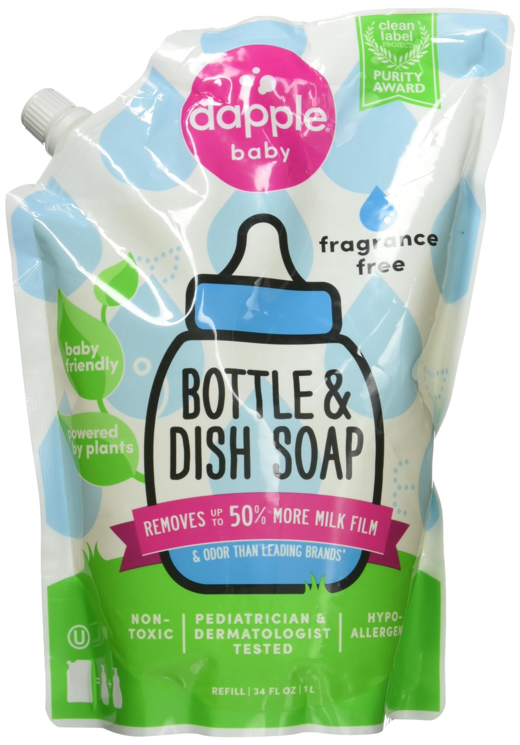 Algopix Similar Product 8 - Dapple Refill Pack Baby Bottle and Dish