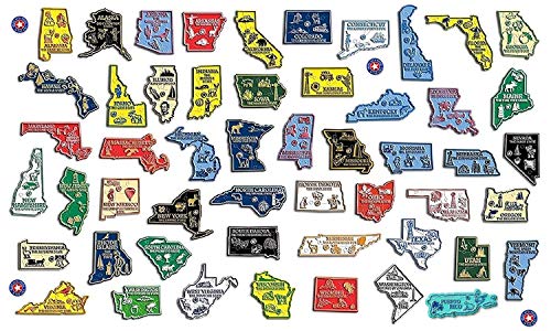Algopix Similar Product 7 - All 50 State Map Magnets Plus