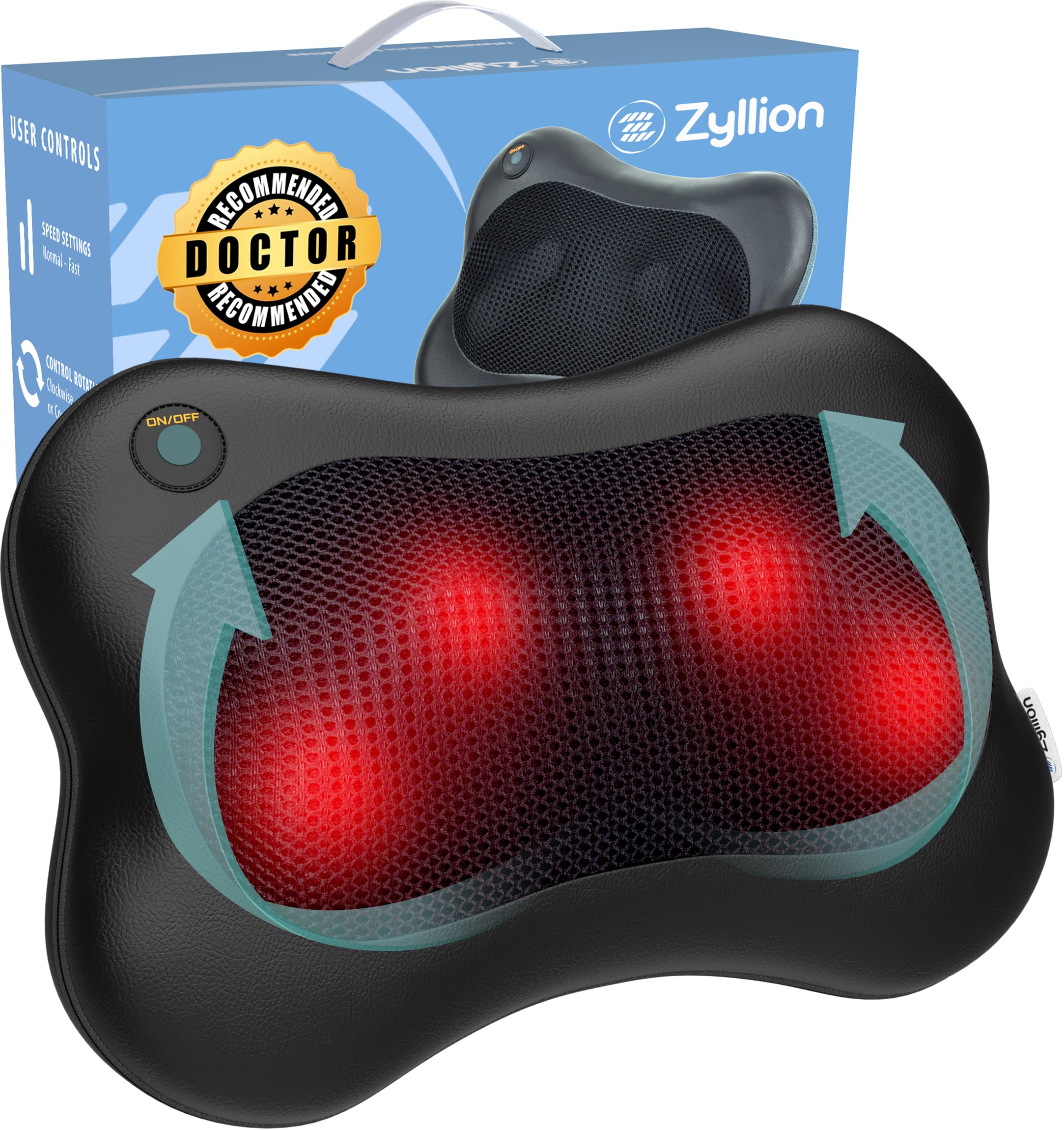 Algopix Similar Product 17 - Zyllion Shiatsu Back and Neck Massager