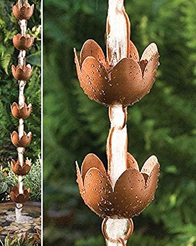 Algopix Similar Product 14 - Ancient Graffiti Lily Cup Rain Chain
