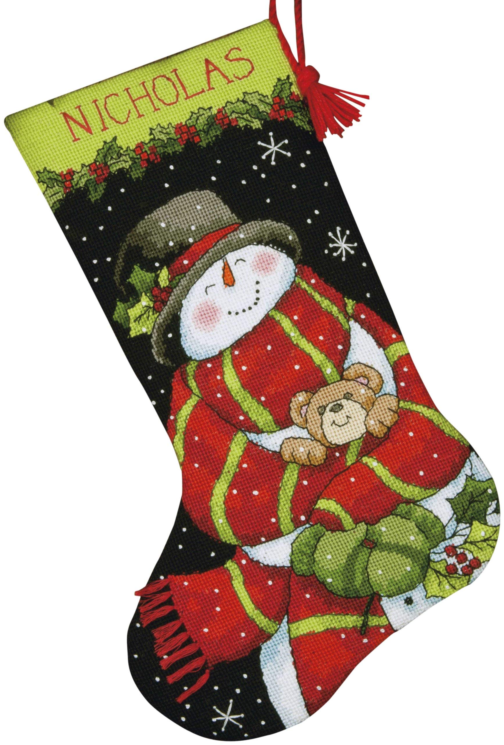 Algopix Similar Product 6 - Dimensions Snowman and Bear Needlepoint