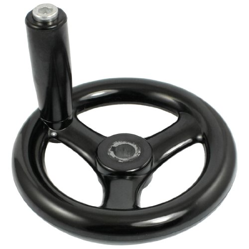 Algopix Similar Product 19 - uxcell Black 12mm x 120mm 3 Spoke Hand