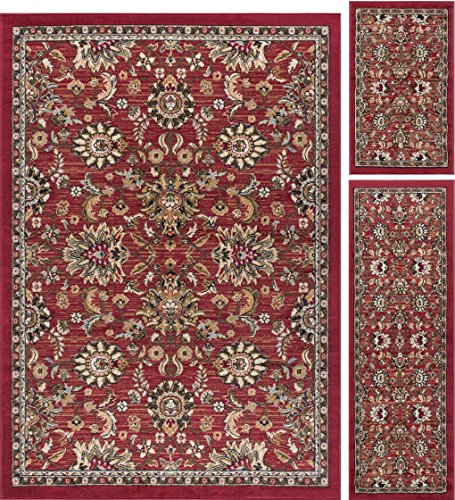 Algopix Similar Product 16 - Leanna Transitional Oriental Red