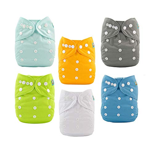 Algopix Similar Product 2 - ALVABABY Baby Cloth Diaper 6 Pack with