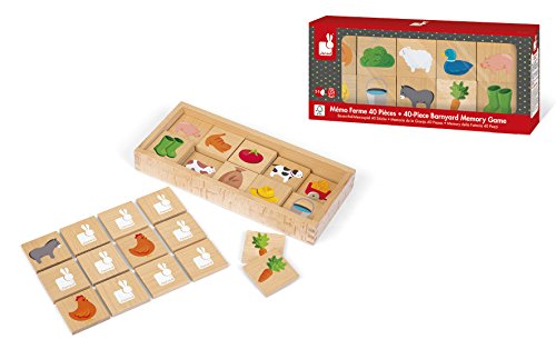 Algopix Similar Product 8 - Juratoys Wooden Farm Memory Game
