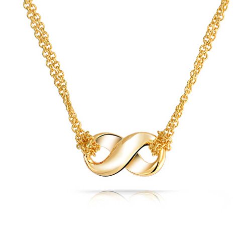 Algopix Similar Product 6 - Infinity Love Figure Eight Double Chain