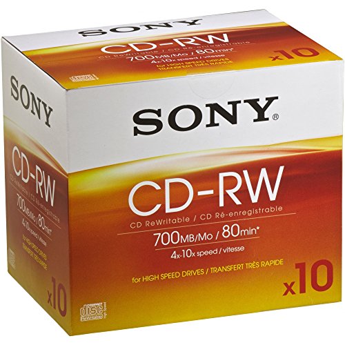 Algopix Similar Product 16 - SONY 10X CDRW DATA HIGH SPEED 700MB SLIM
