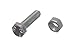 Algopix Similar Product 1 - Hex Bolt Set Screw 48 Grade Steel M6 X