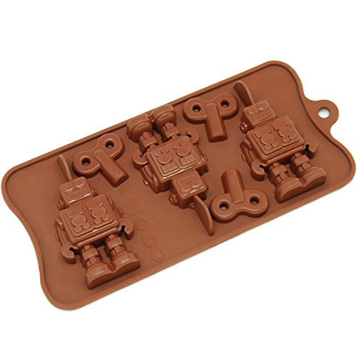 Algopix Similar Product 4 - Freshware 6Cavity Silicone Robot and