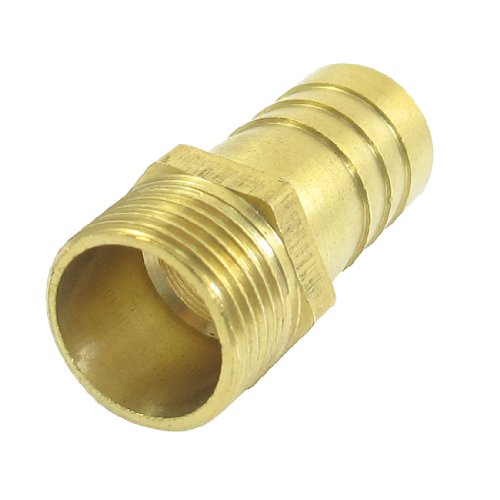 Algopix Similar Product 16 - Gold Tone Brass 14mm Fuel Gas Hose Barb