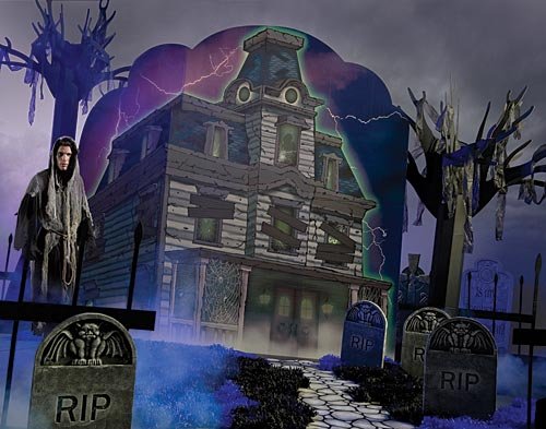 Algopix Similar Product 6 - Haunted House Halloween Standee Standup
