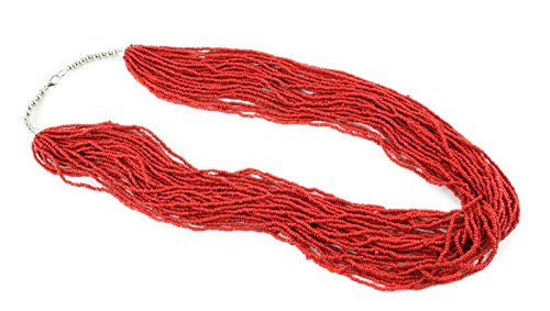Algopix Similar Product 12 - Simplicity Multi Strand Red Color