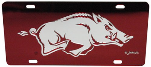 Algopix Similar Product 2 - NCAA Arkansas Razorbacks Car Tag