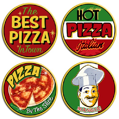 Algopix Similar Product 12 - Set of Pizza Magnets