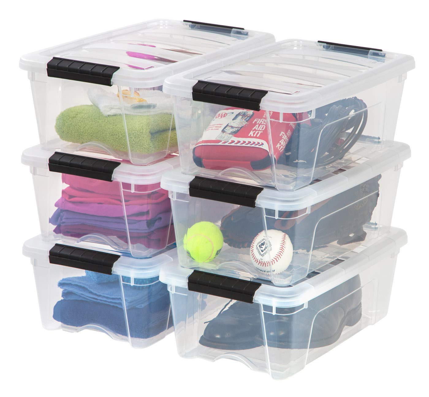 Algopix Similar Product 10 - IRIS USA 13 Qt Stackable Plastic