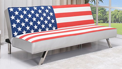Algopix Similar Product 8 - Gold Sparrow American Flag Futon Sofa