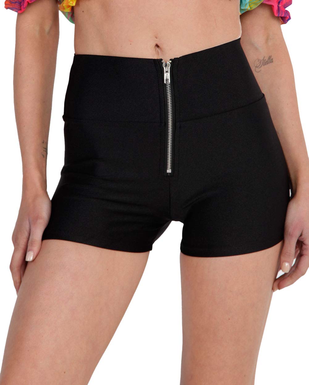 Algopix Similar Product 3 - iHeartRaves High Waisted Zipper Booty