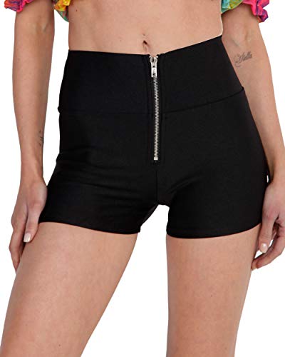 Algopix Similar Product 9 - iHeartRaves High Waisted Zipper Booty