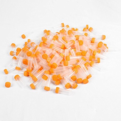 Algopix Similar Product 6 - uxcell 5ml Orange Cap Clear Plastic