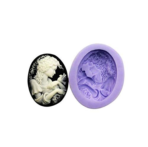 Algopix Similar Product 12 - Girl and Bird Silicone Resin Clay Molds