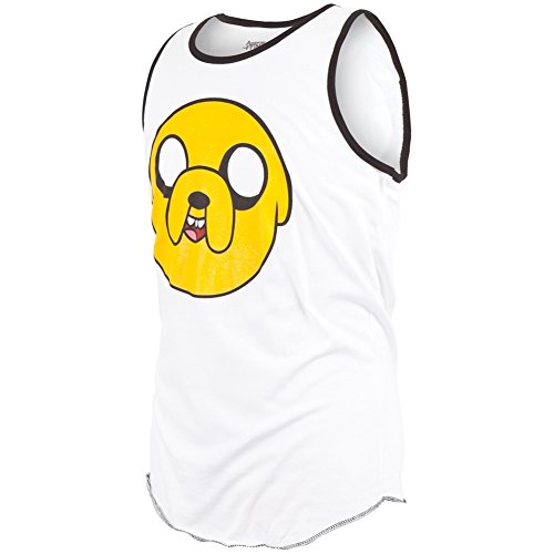 Algopix Similar Product 5 - Adventure Time Mens Jake Face Tank Top