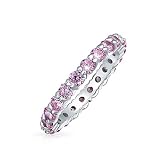 Algopix Similar Product 15 - Cubic Zirconia Pink CZ Band Stackable