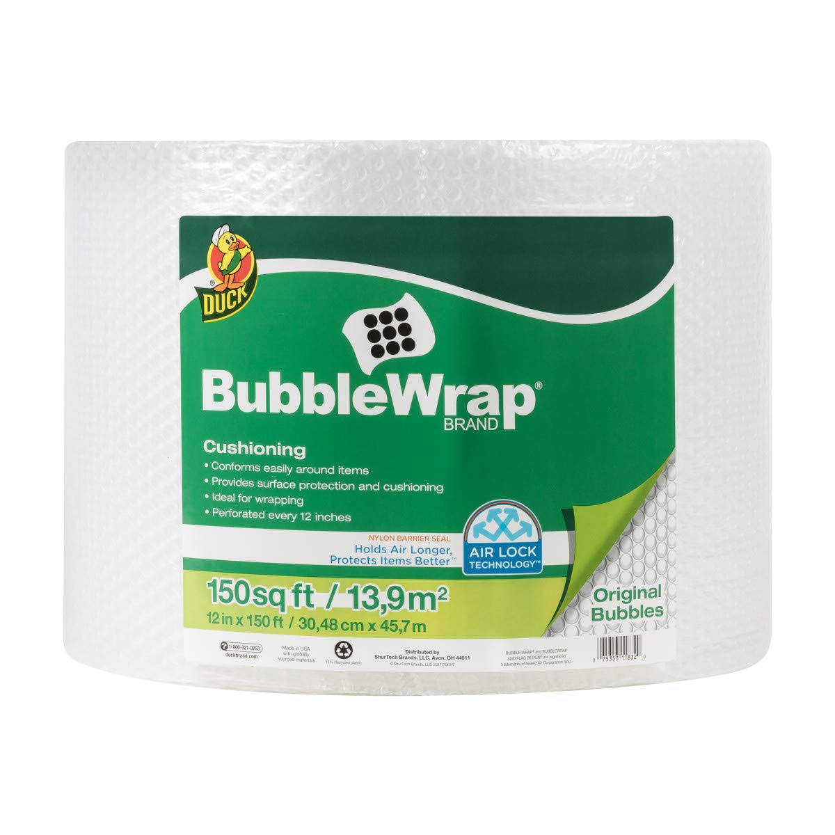Algopix Similar Product 15 - Duck Brand Bubble Wrap Roll Original