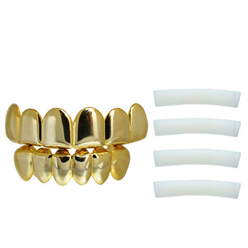 Algopix Similar Product 6 - Yellow GoldTone Hip Hop Removeable