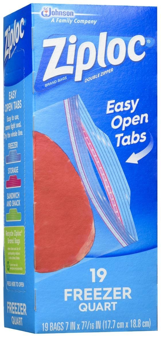 Algopix Similar Product 12 - Ziploc Freezer Bags - 1 qt - 19 ct